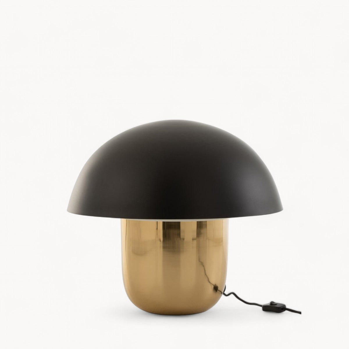 J-Line Mushroom Lamp - Iron - Black/Gold - Large