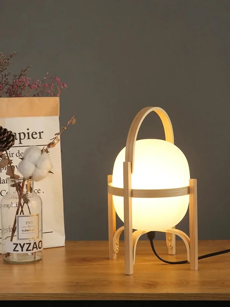 WoodCraft - Modern Wooden Table Lamp