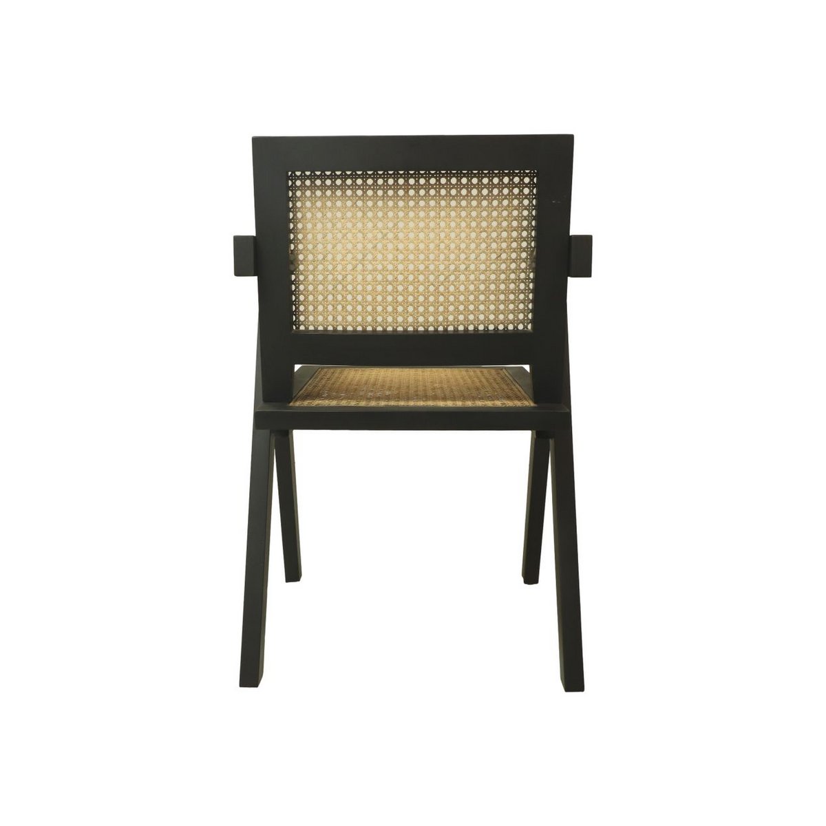 Dining Chair Boho Style | Elegant Black and Natural Rattan Chairs