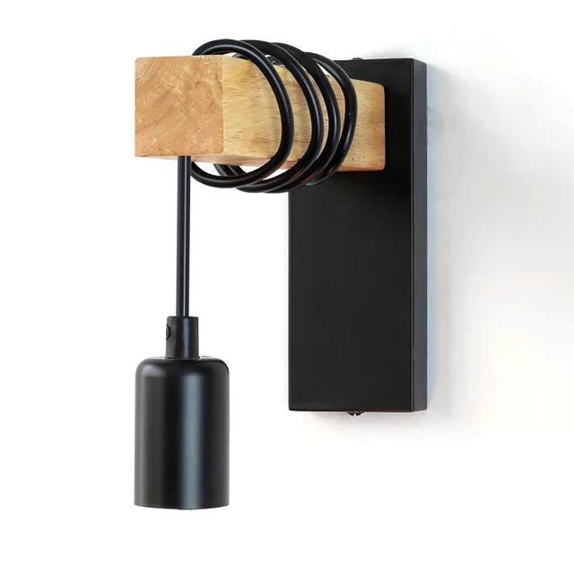 RusticBeam - Iron-Wood Wall Lamp