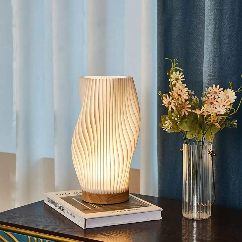 Wellenkamm Lamp | Wave Pattern Light, Adjustable Brightness, Modern Home Decor