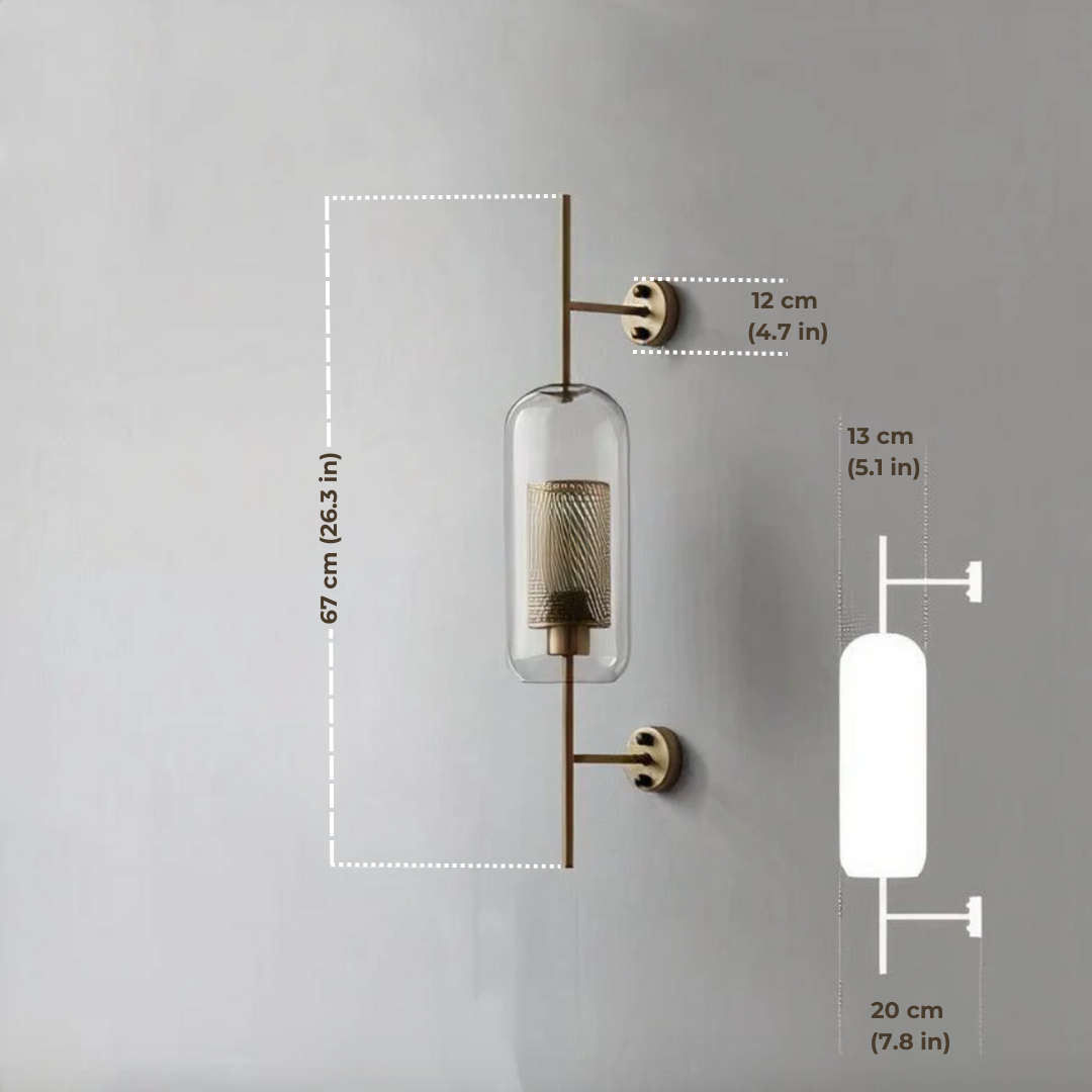 Luxury Wall Lights | Modern Nordic Design with Glass and Metal Finish