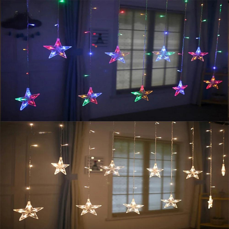 Festive Lights - Star and Moon Shaped Garland