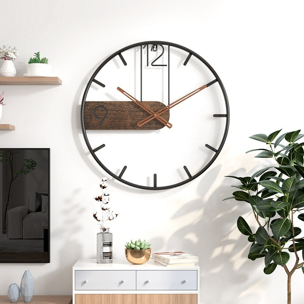 Steel Walnut - Modern Wall Clock | Sleek design with a touch of nature