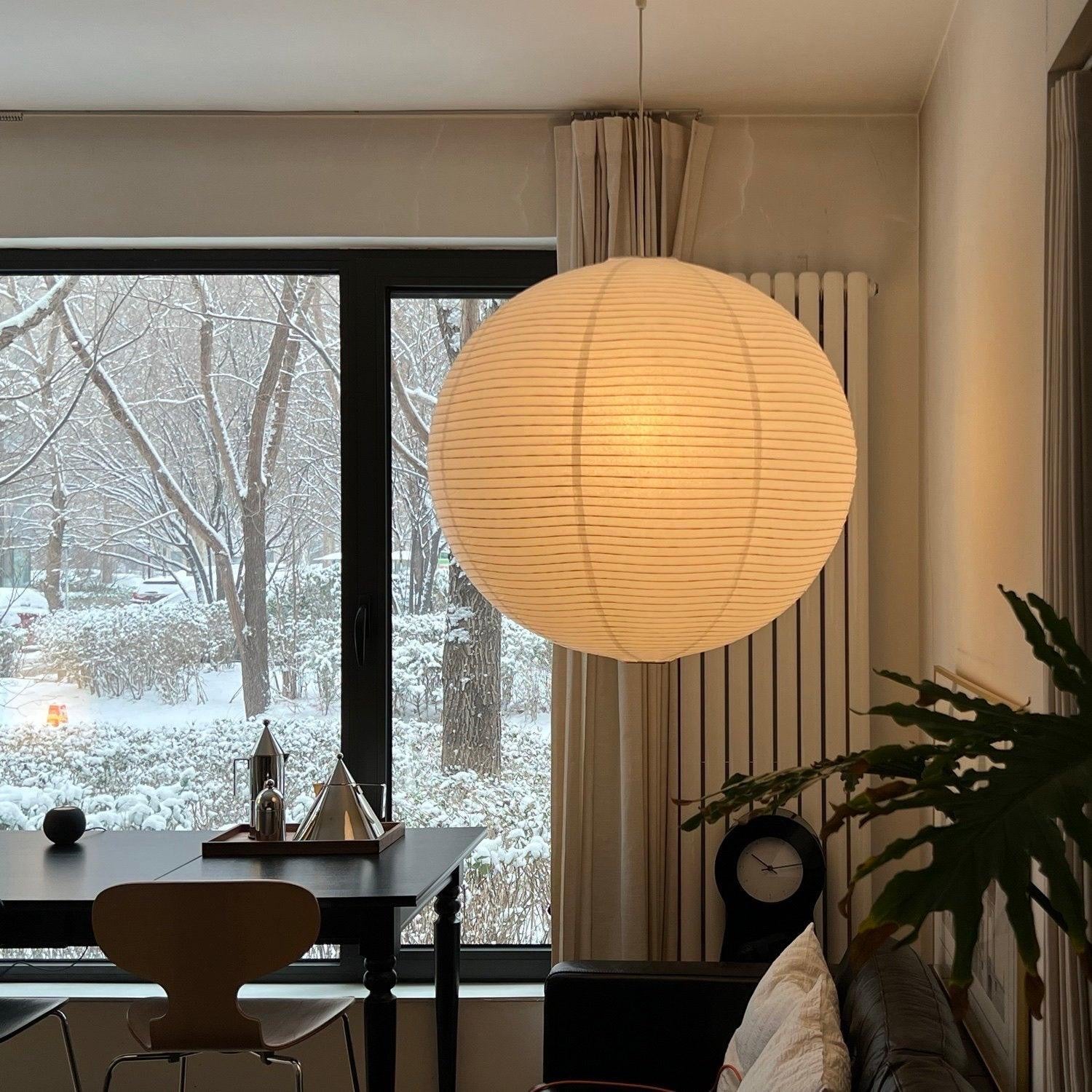 Japanese Rice Paper Pendant Lights | Warm Iron & Paper Lamps