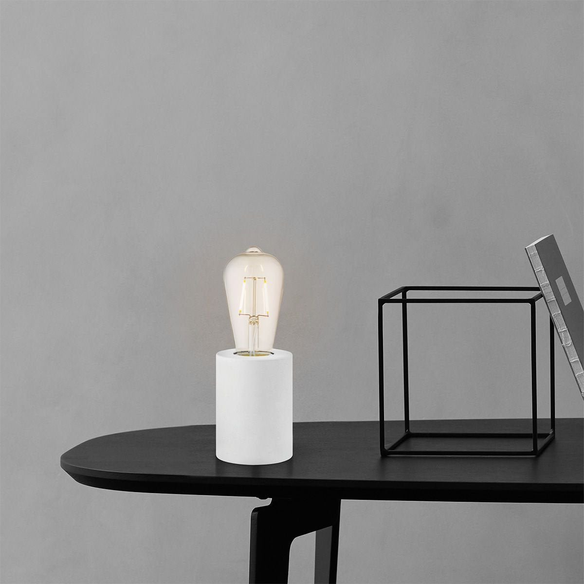 LumiCraft - Industrial White Table Lamp