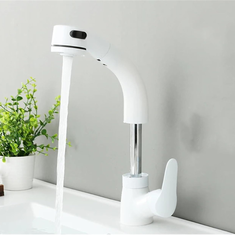 Pull-Out Lift Bathroom Faucet | Brass Mixer for Elegant Functionality