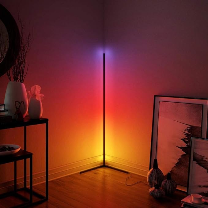 Futuristic RGB LED Floor Lamps | Remote & App Controlled Lighting