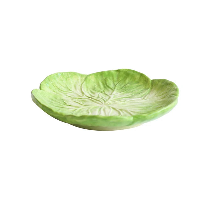 VerdeLeaf - Ceramic Salad Plate with Cabbage