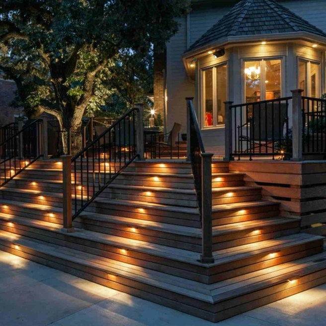 Solar Step Lights LED | Weatherproof, Solar Powered, 2 Colors, 10h Runtime