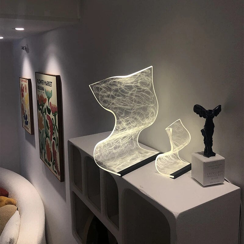 Sleek Acrylic- Acrylic LED Table Lamp