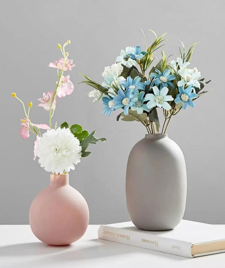 Modern Ceramic Vase Collection | Multi-Color Stylish Minimalist Home Decoration