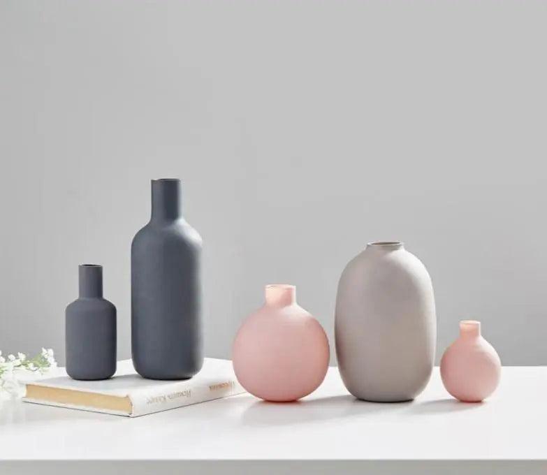 Modern Ceramic Vase Collection | Multi-Color Stylish Minimalist Home Decoration