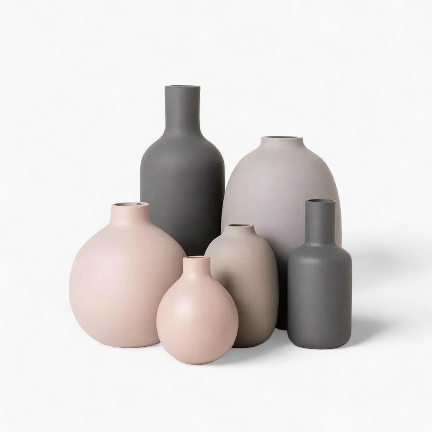 Modern Ceramic Vase Collection | Multi-Color Stylish Minimalist Home Decoration