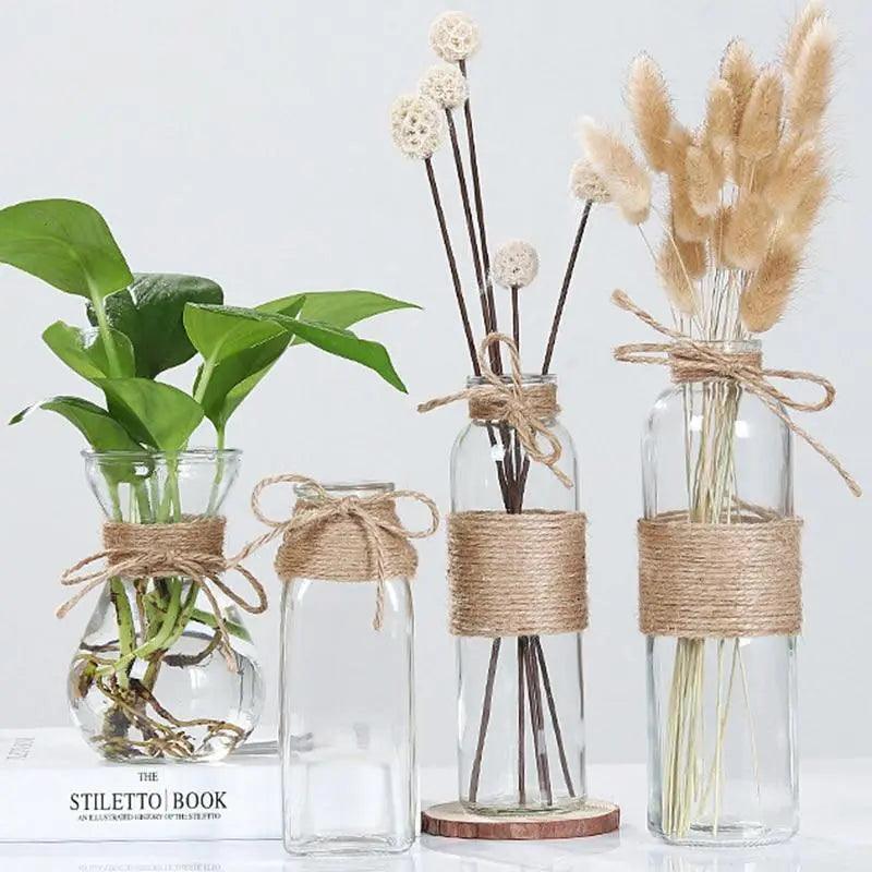 Minimalist Glass Vases | Elegant Table Decorations for Flowers and Hydroponics