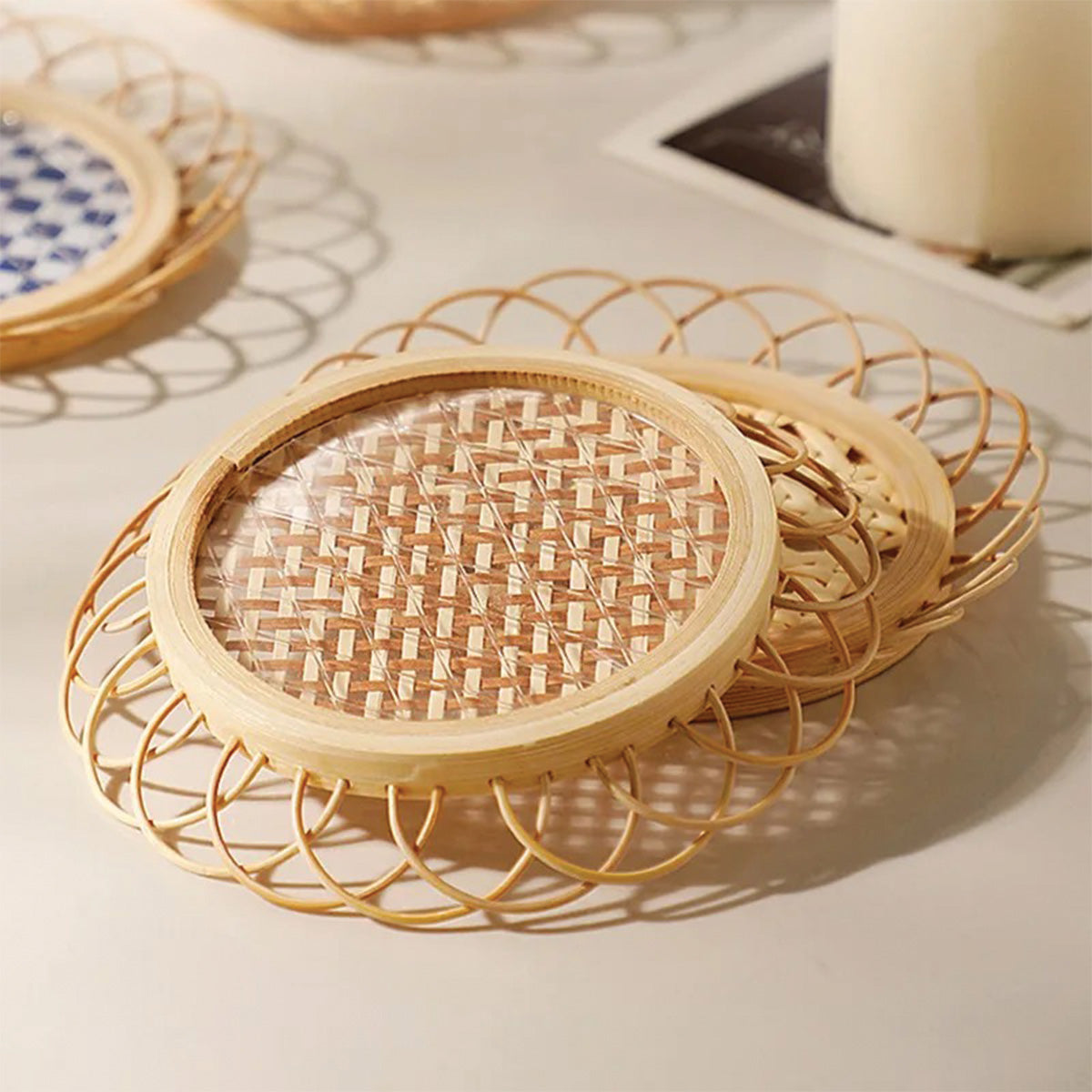 Bamboo Coaster Set | Modern, High-Quality Drink Mats