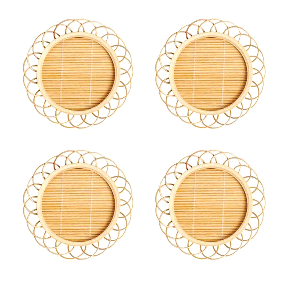 Bamboo Coaster Set | Modern, High-Quality Drink Mats