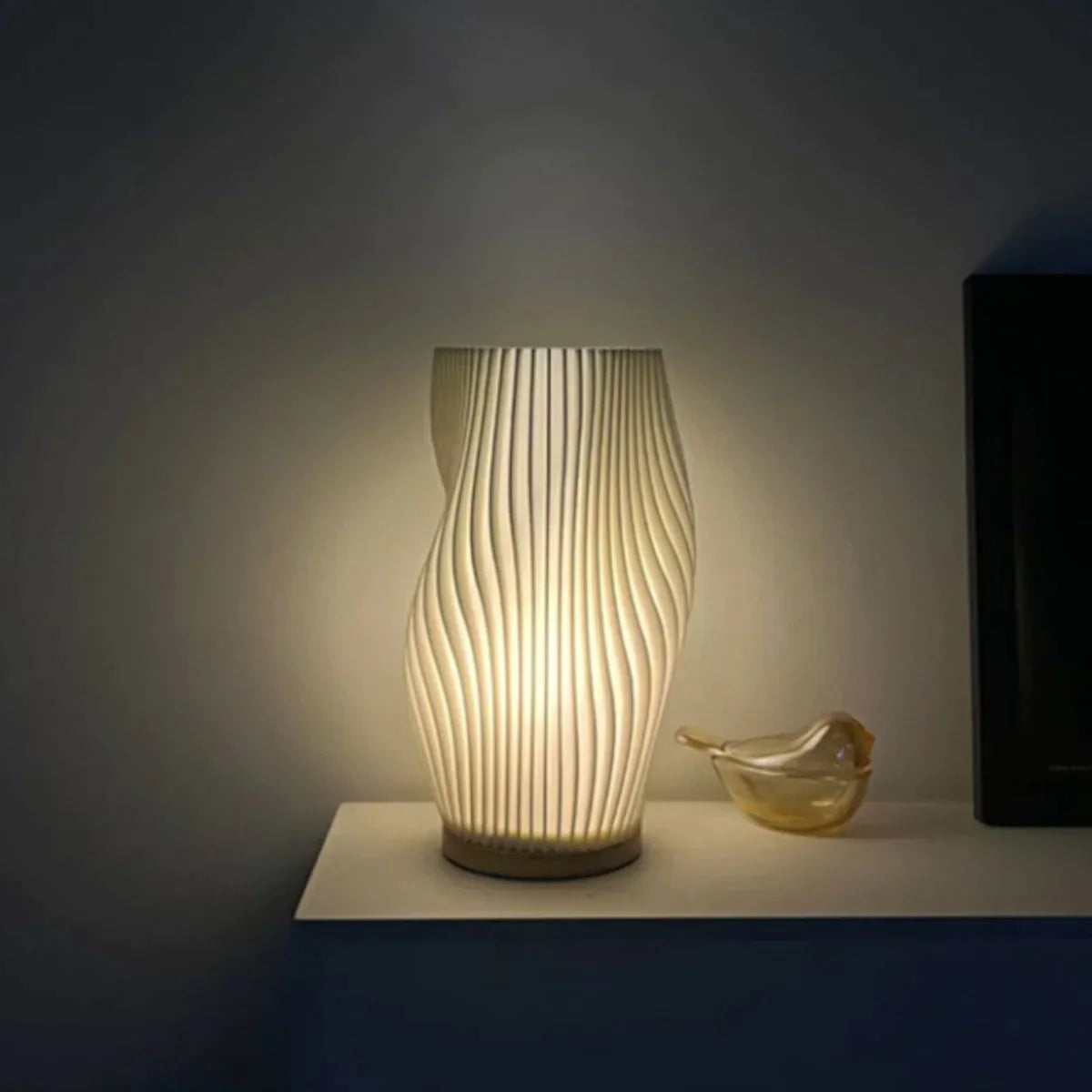 Wellenkamm Lamp | Wave Pattern Light, Adjustable Brightness, Modern Home Decor