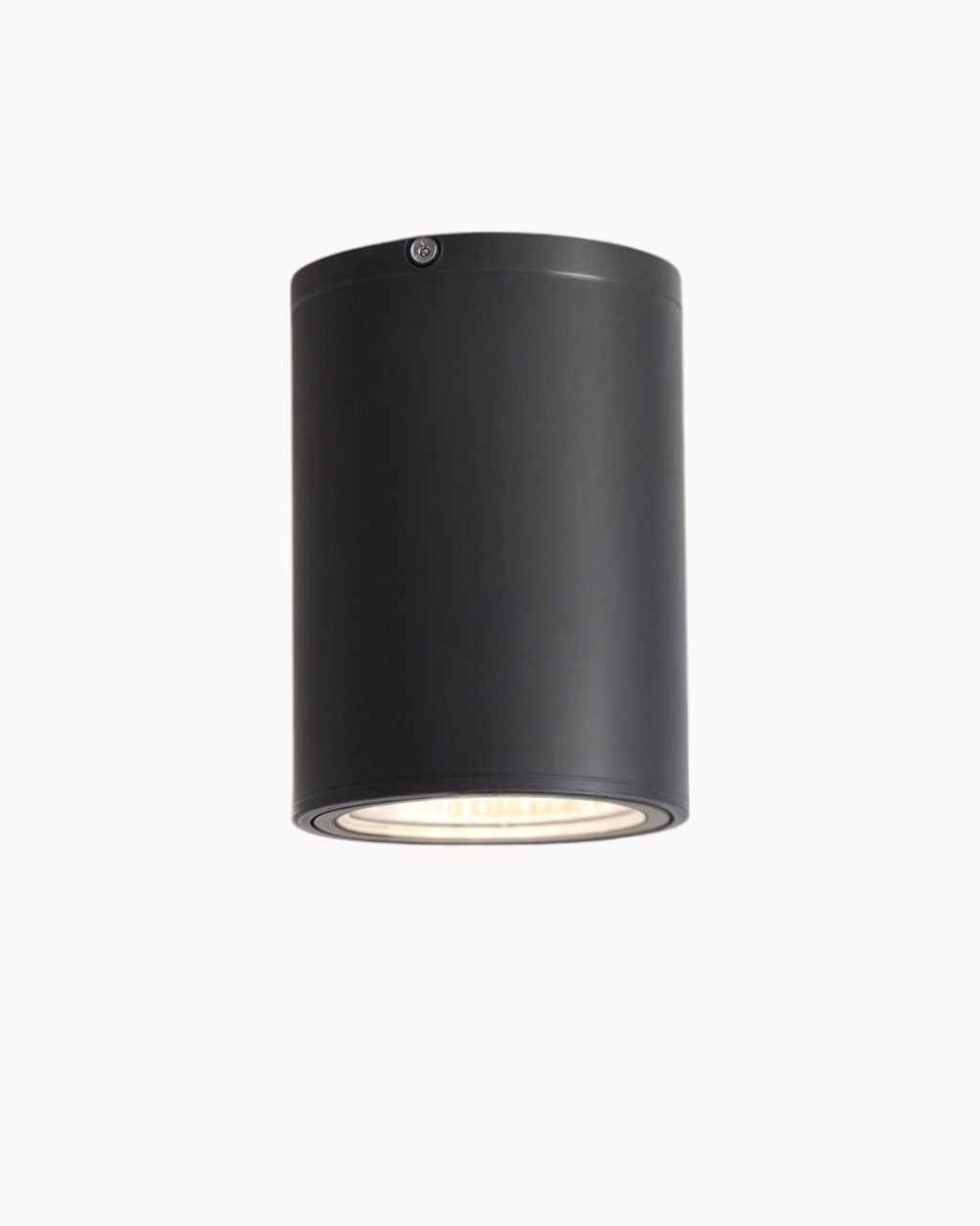 Aura Light LED Wall Lamp - Round Large and Small Black Metal - For Living Room & Hallway