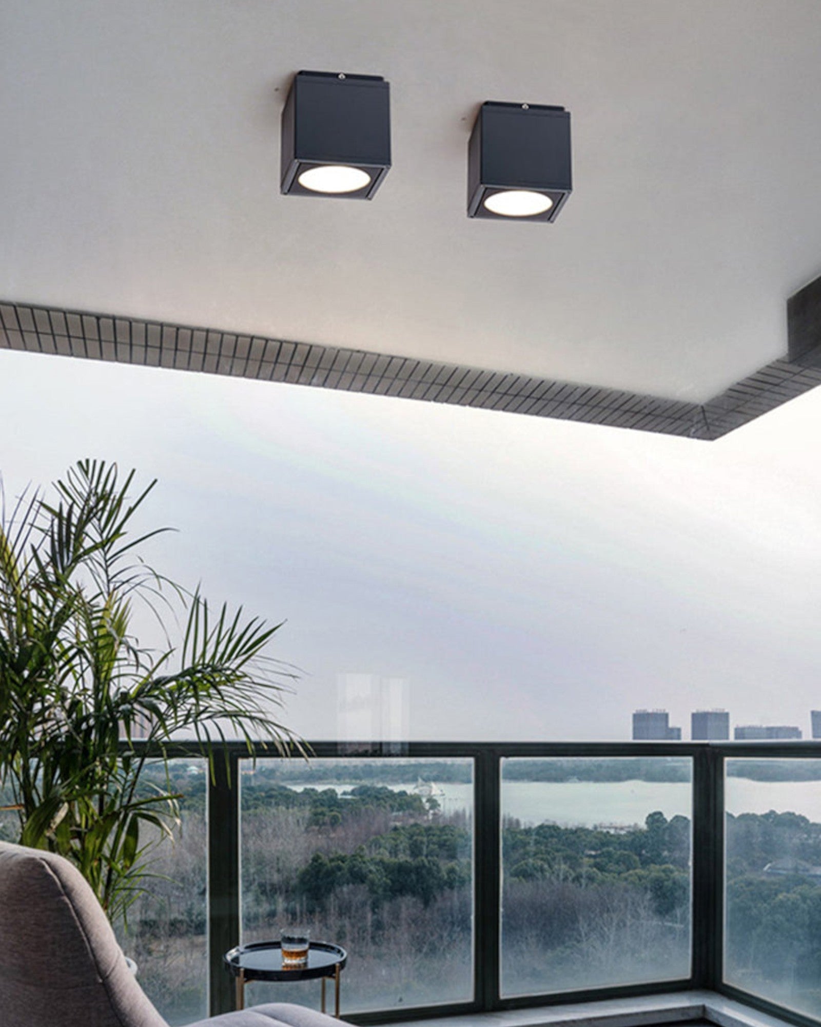 Luma Orb Ceiling Light - Modern Design - Black Metal - Indoor/Outdoor - For Living and Bedroom - IP65