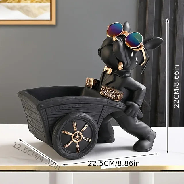 Carting Canine - Wheelbarrow Dog Statue