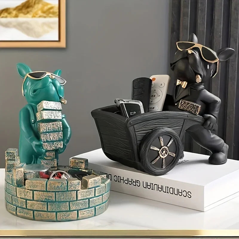 Carting Canine - Wheelbarrow Dog Statue