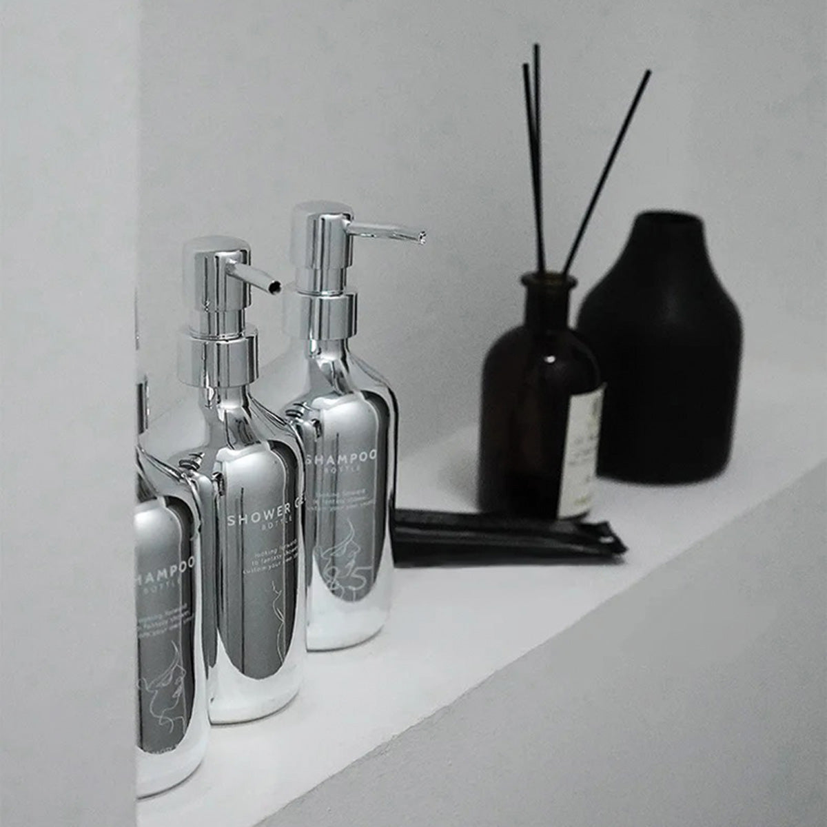 Chrome Soap Pump Set | Modern Design, Stylish Bathroom Accessory