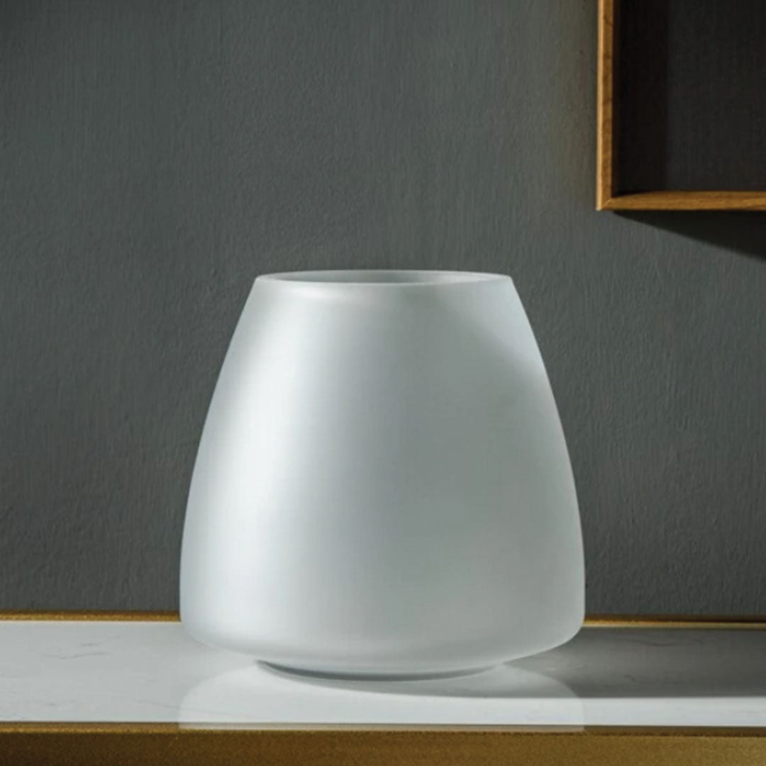 Sophisticated Milk Glass Vase | Perfect for Modern Interiors, Unique Glass Accent