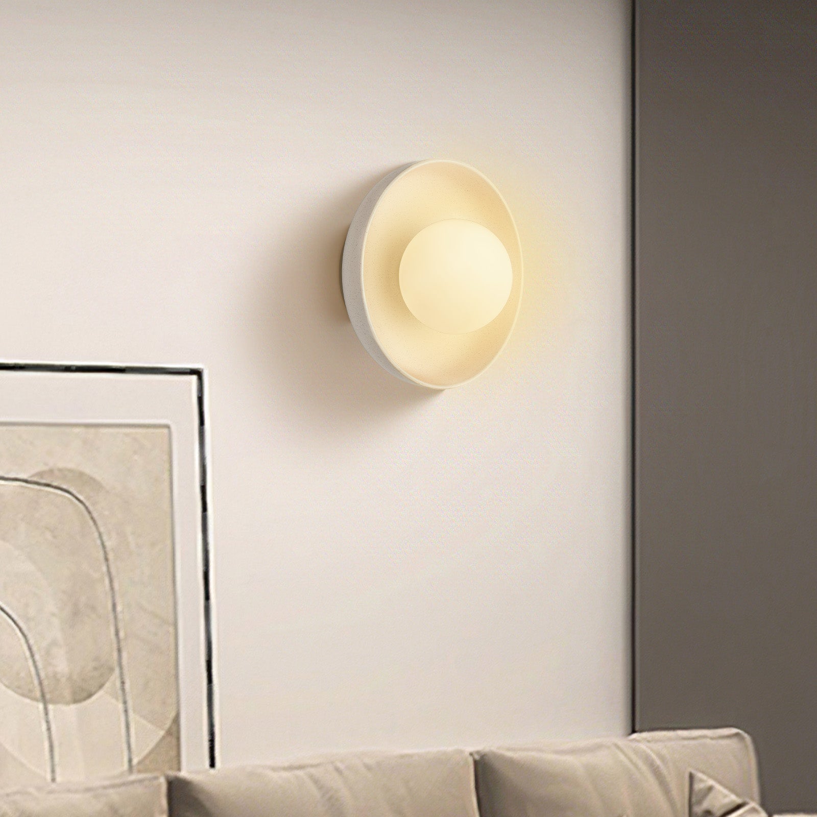 Modern Ceramic Stained Round Wall Light | Elegant Round Ceramic Design