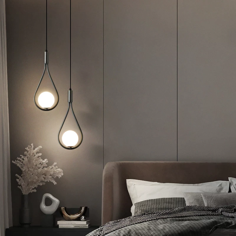 Modern Nordic Pendant Light | Adjustable Iron & Glass Design