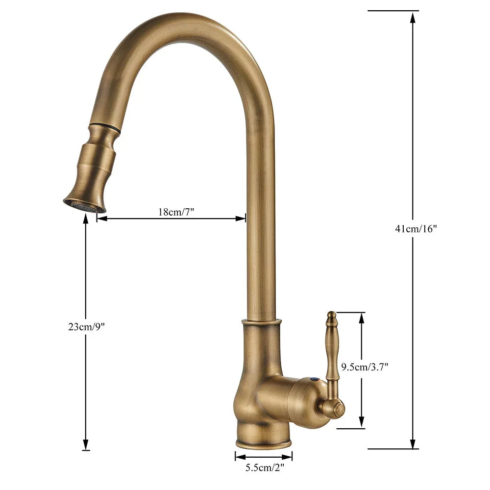 VintageTap – Antique Brass Kitchen Faucet