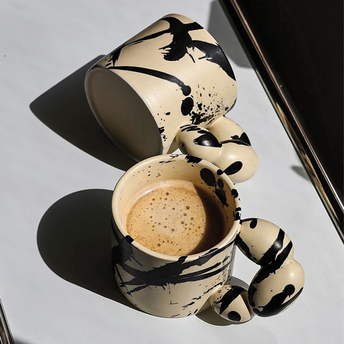 Splash Ink Ceramic Mug | Artistic Design, Durable Ceramic, Perfect for Coffee & Tea