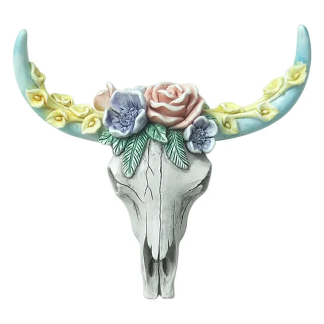 BohemianBliss - Rustic Cow Skull Wall Decor