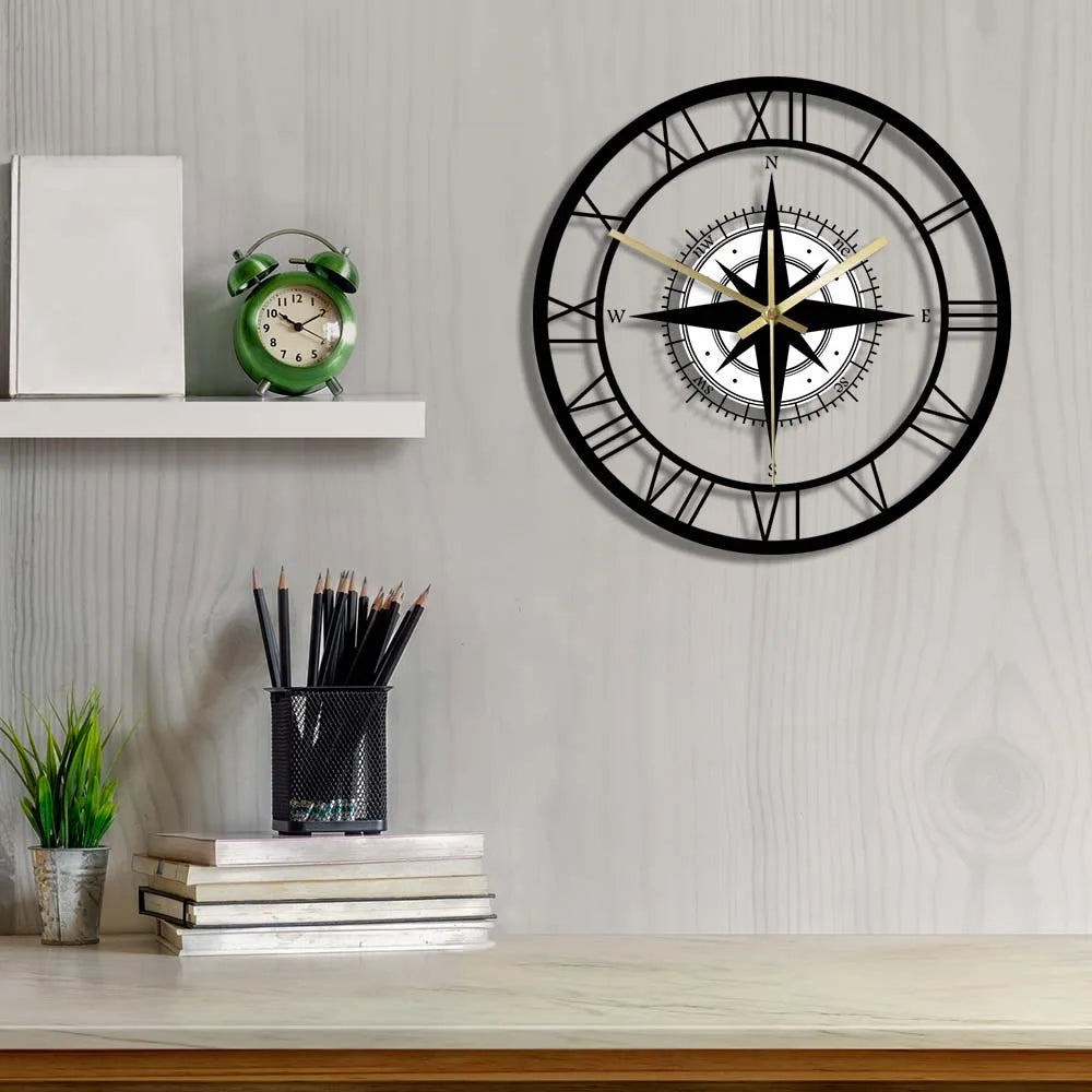 Directional Chart - Nautical Compass Wall Clock