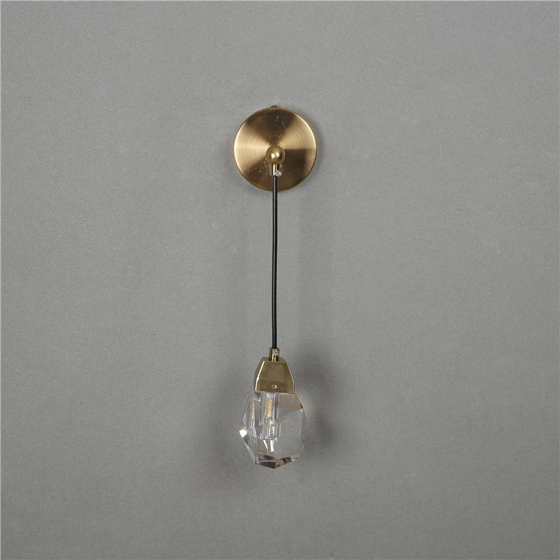 GrandeurGlimmer - Modern Crystal Wall Light