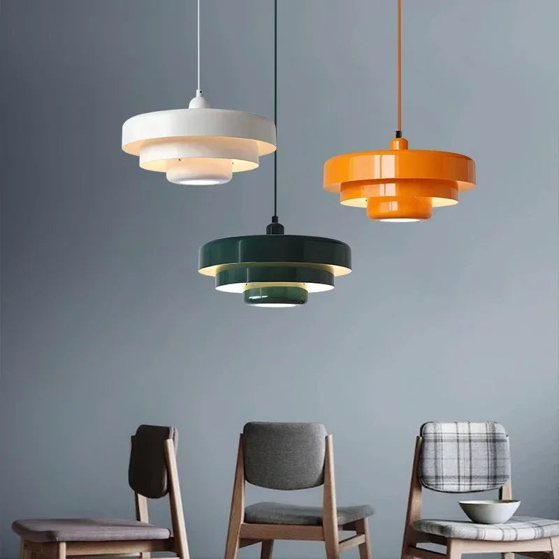 Modern Carbon Steel Pendant Lamp | E27 Light Source