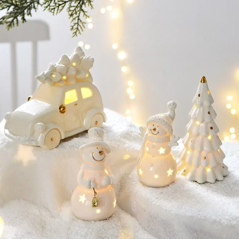 Snowman Glow - Ceramic Light-up Snowman