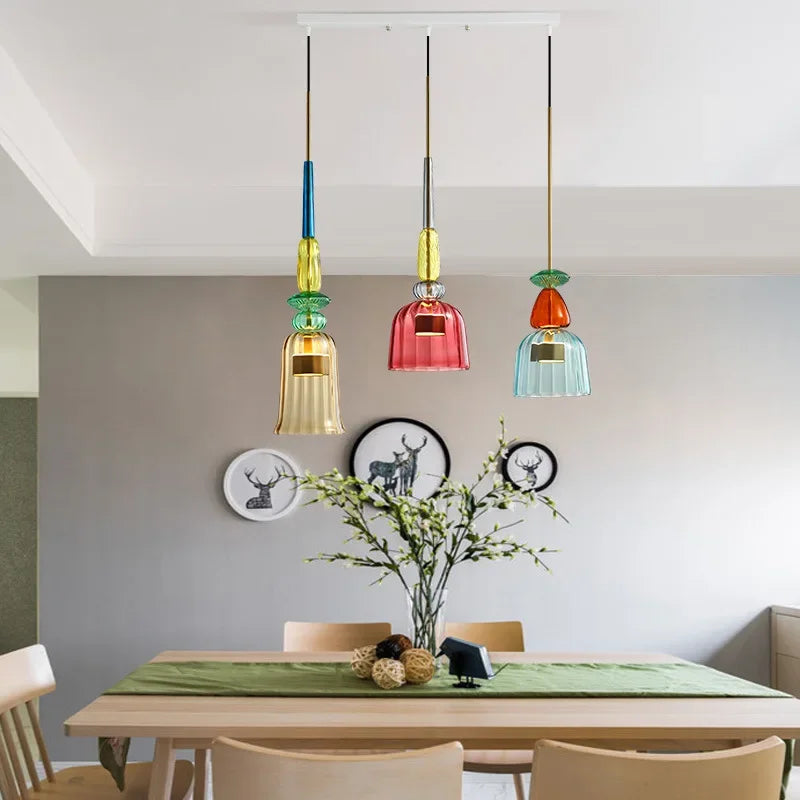 UrbanSimplicity - Pendant Lights with Colored Glass