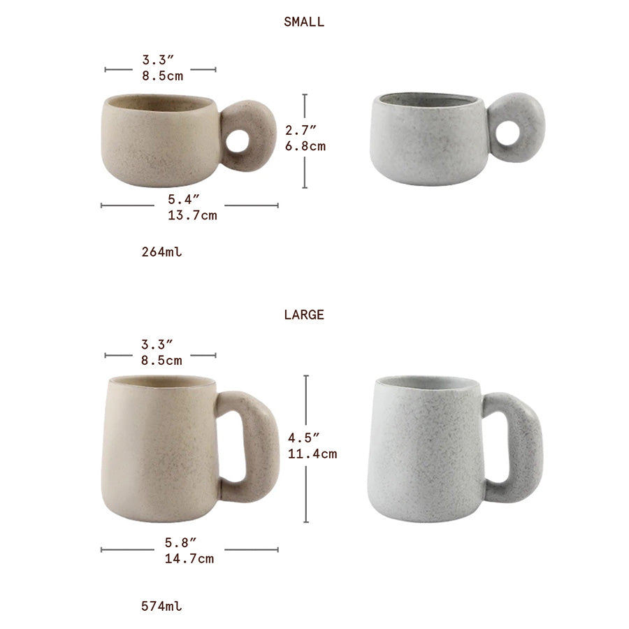 Louv Handmade Stone Mugs | Unique Ceramic Drinkware