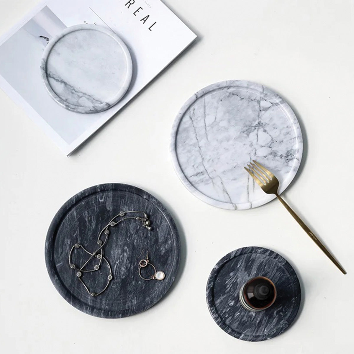 Round Marble Tray | Premium Quality for Sophisticated Table Settings