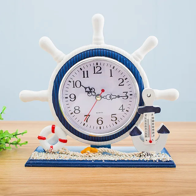 CoastalCompass - Mediterranean Style Wall Clock