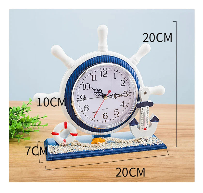 CoastalCompass - Mediterranean Style Wall Clock