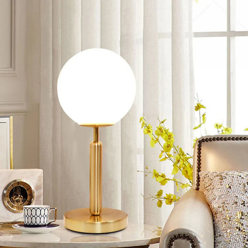 Crystal - Glass Globe Table Lamp