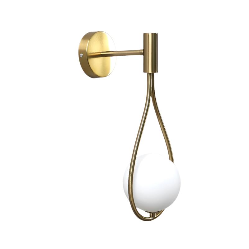 ZenithGlass - Metal Glass Ball Wall Light