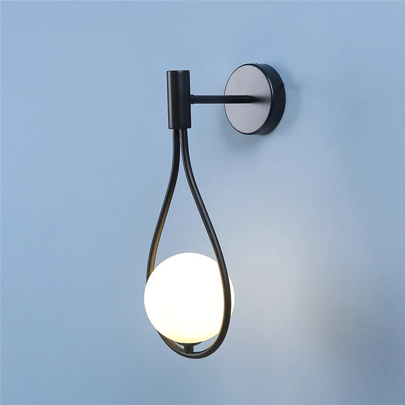 ZenithGlass - Metal Glass Ball Wall Light