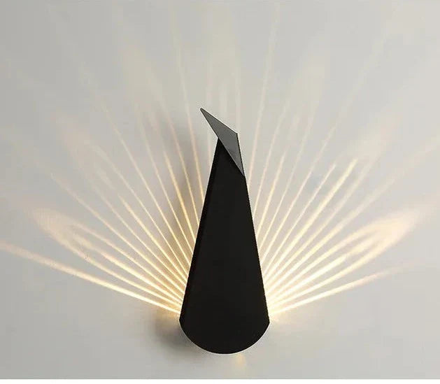 PlumageGlow - Peacock Wall Light