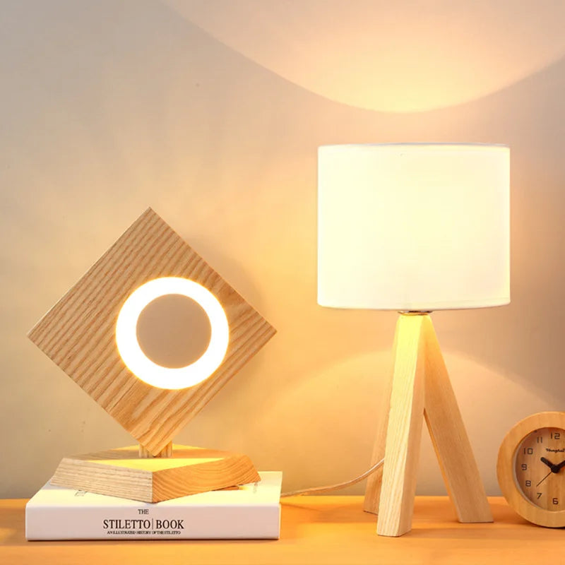 WoodEssence - Modern Wooden Table Lamp