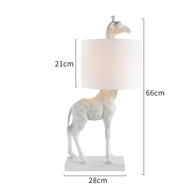 SavannaGlow - Giraffe Resin Table Lamps