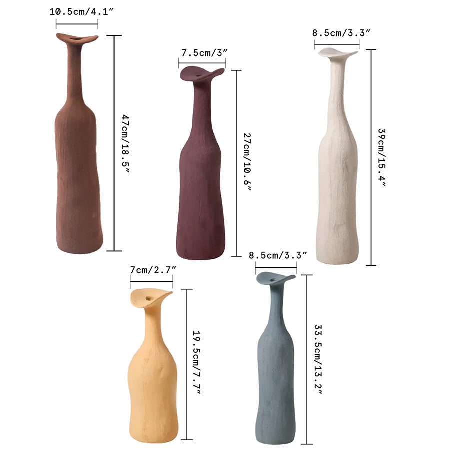 Modern Morandi Ceramic Vase | Sleek, Sophisticated Accent Piece