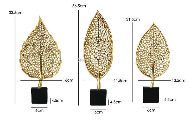 LuxeLeaf - Golden Leaf Decorations